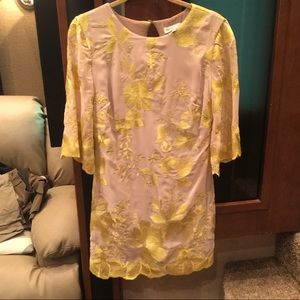 Dress The Population Embroidered Shift Dress.